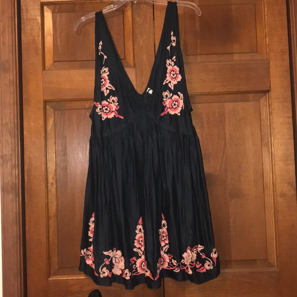 Free People Aida Embroidered Slip